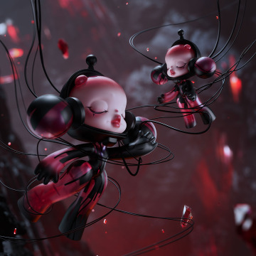 POP MART MEGA α SKULLPANDA 1000% Red Crystal