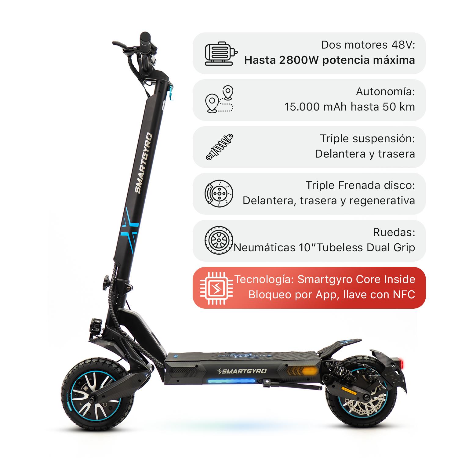 Patinete eléctrico smartGyro CROSSOVER DUAL MAX 2
