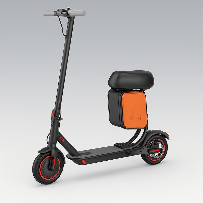 Electric Scooter – 19 MPH Max Speed, with Seat and Luggage Box, 8.5