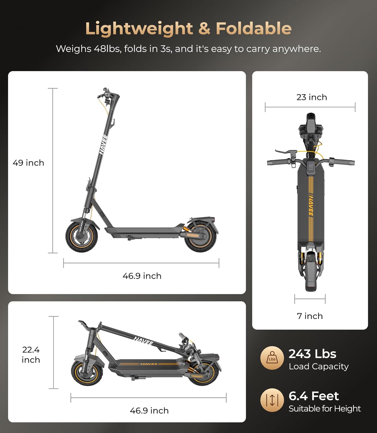 NAVEE GT3 Series Electric Scooter Adults, e Scooter, Fast 20 Mph