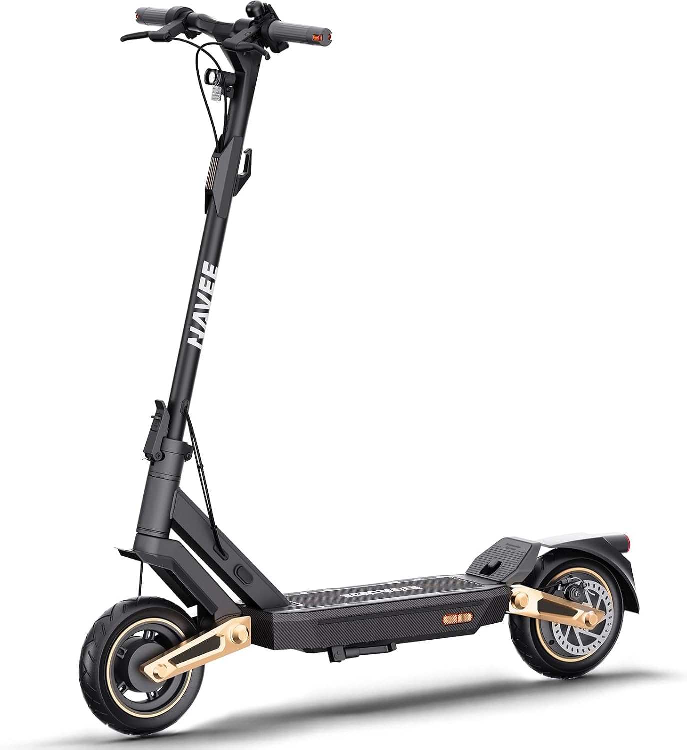 NAVEE ST3 Electric Scooter, Up to 25 MPH, 38/47 Miles Long Range, 1000w/1350w Motor with Suspension, 10-inch Tires, Heavy Duty Off-Road E Scooter for Adults Commuter, UL-2272 Certified