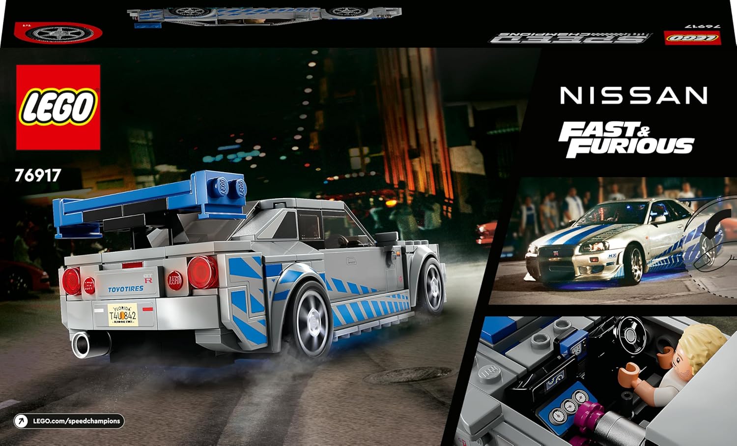 LEGO Speed Champions 2 Fast 2 Furious Nissan Skyline GT-R (R34) Set