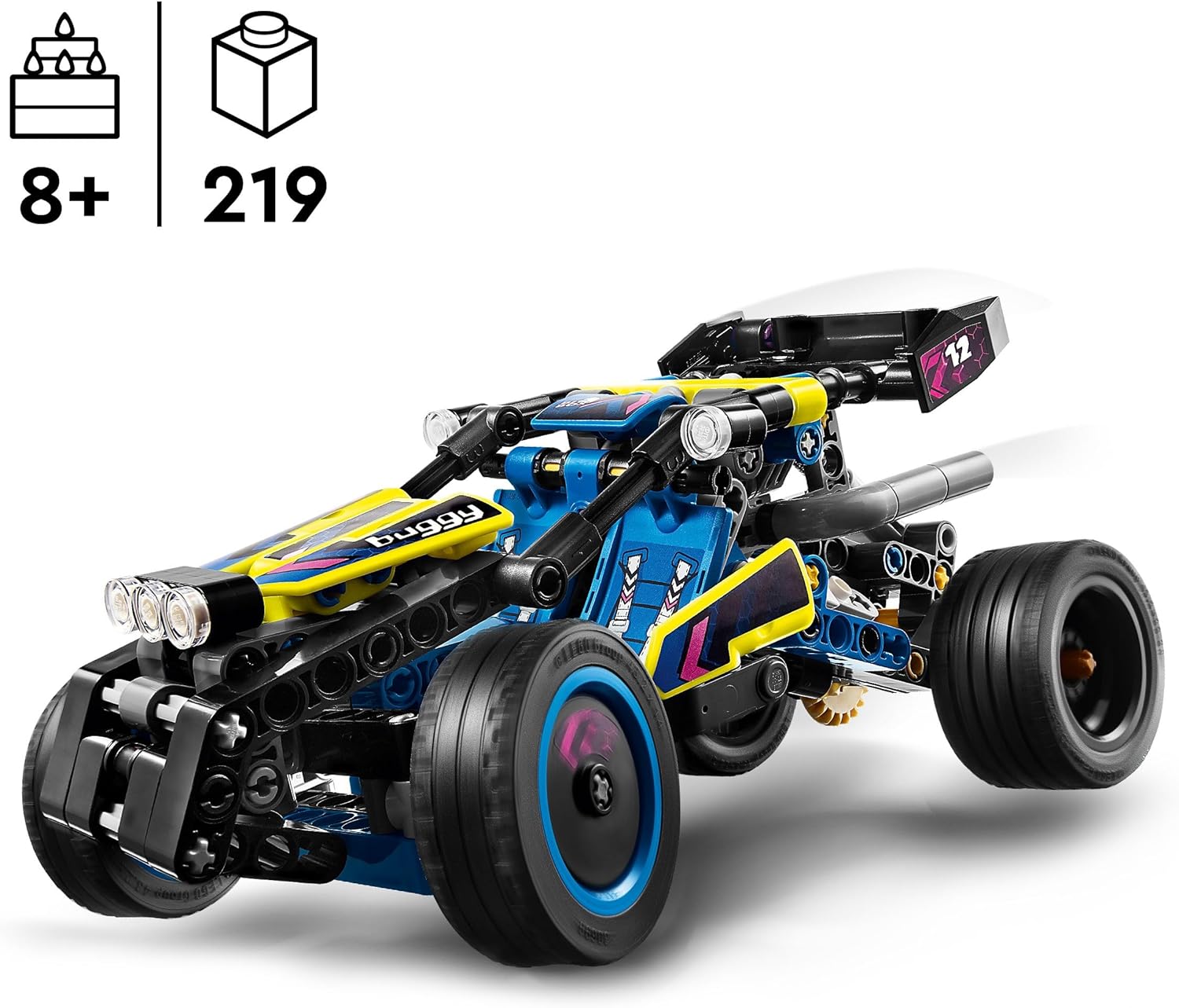 LEGO Technic Off-Road Race Buggy, Car Vehicle Toy for Boys and Girls aged 8 Plus Years Old, Rally Model Building Kit with Realistic Features, Small Gift for Kids 42164