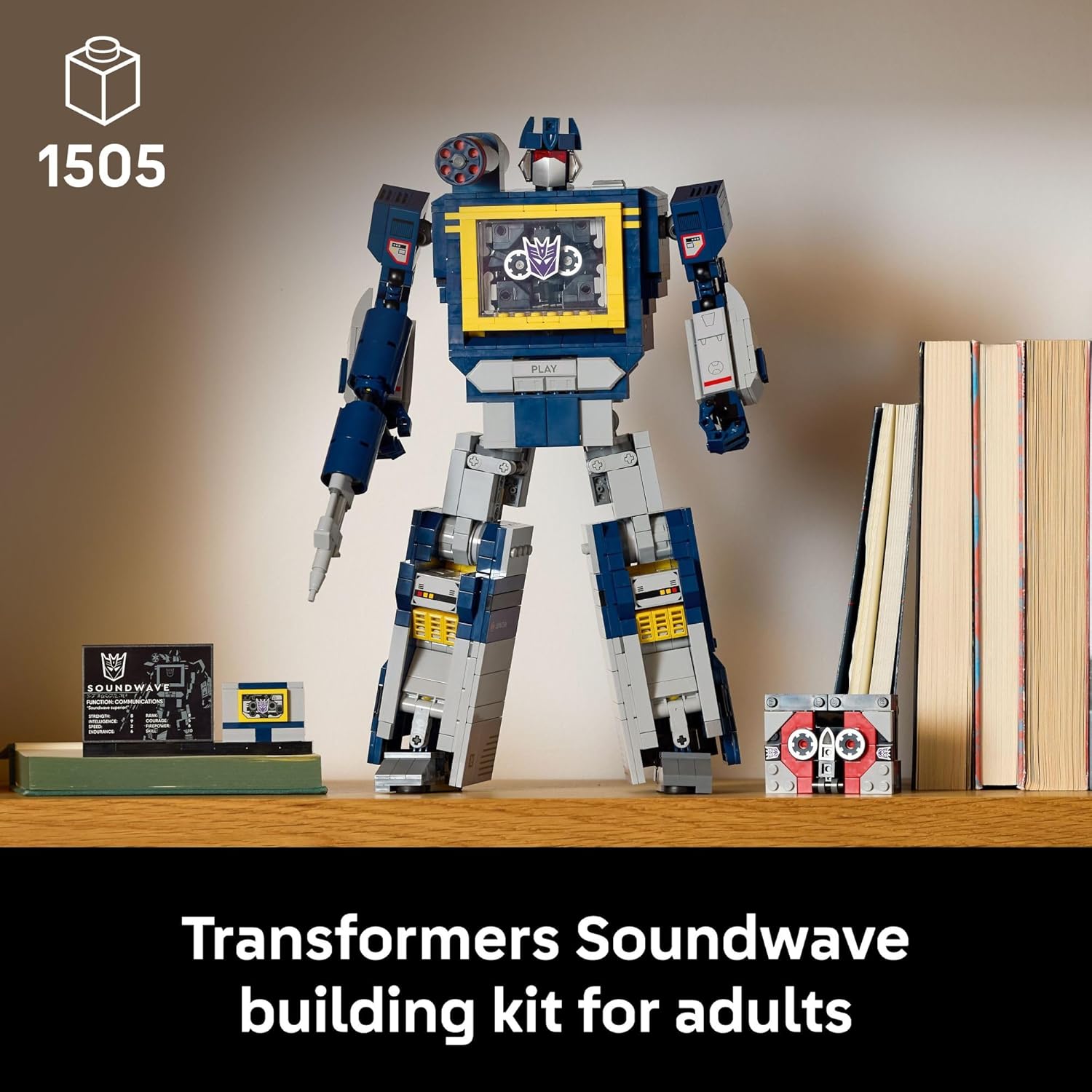 LEGO Icons Transformers: Soundwave - Building Set W/Sound Effects for Adults