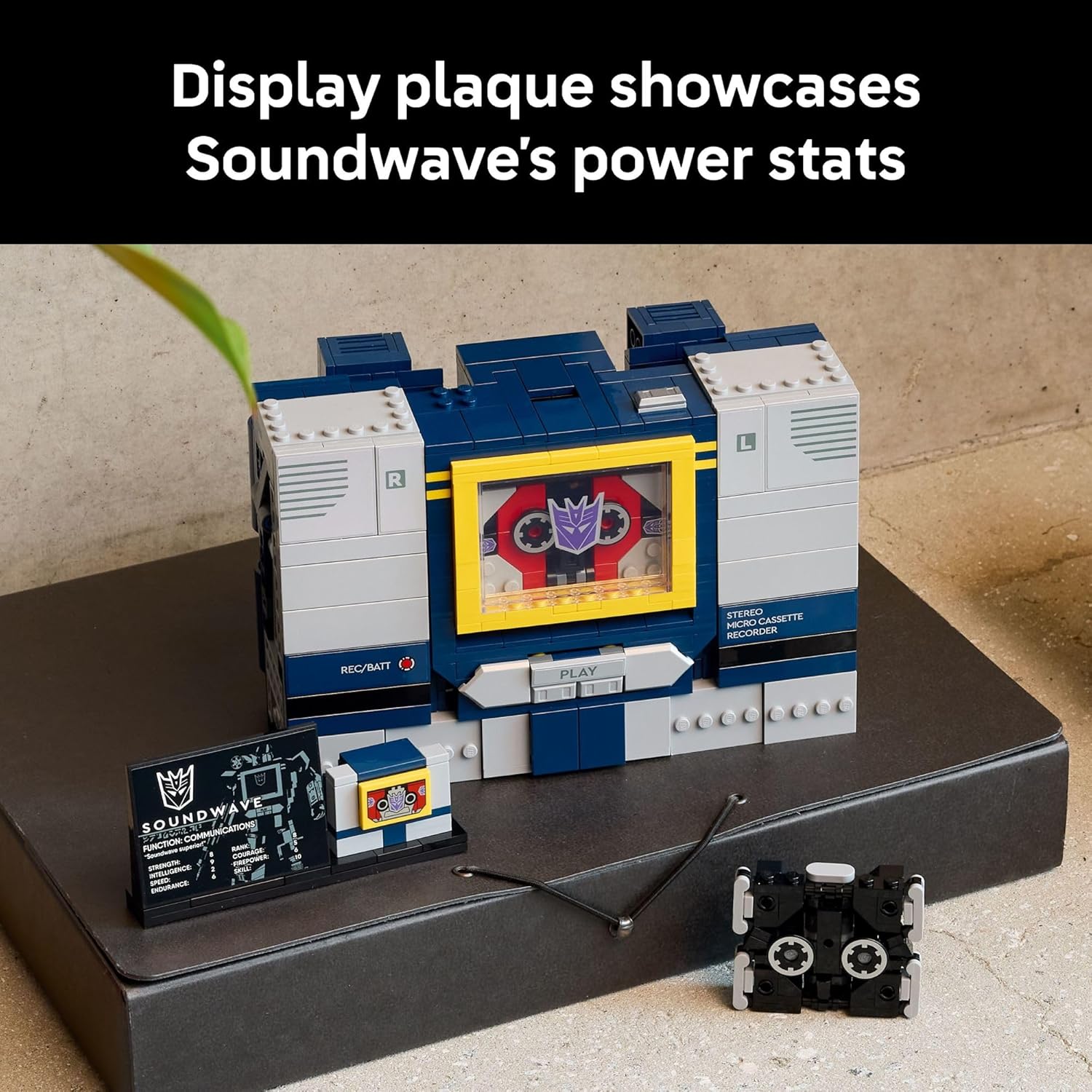 LEGO Icons Transformers: Soundwave - Building Set W/Sound Effects for Adults