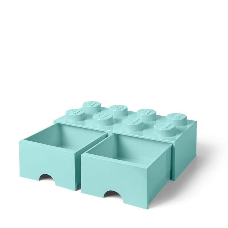 LEGO® 8-Stud Aqua Light Blue Storage Brick Drawer