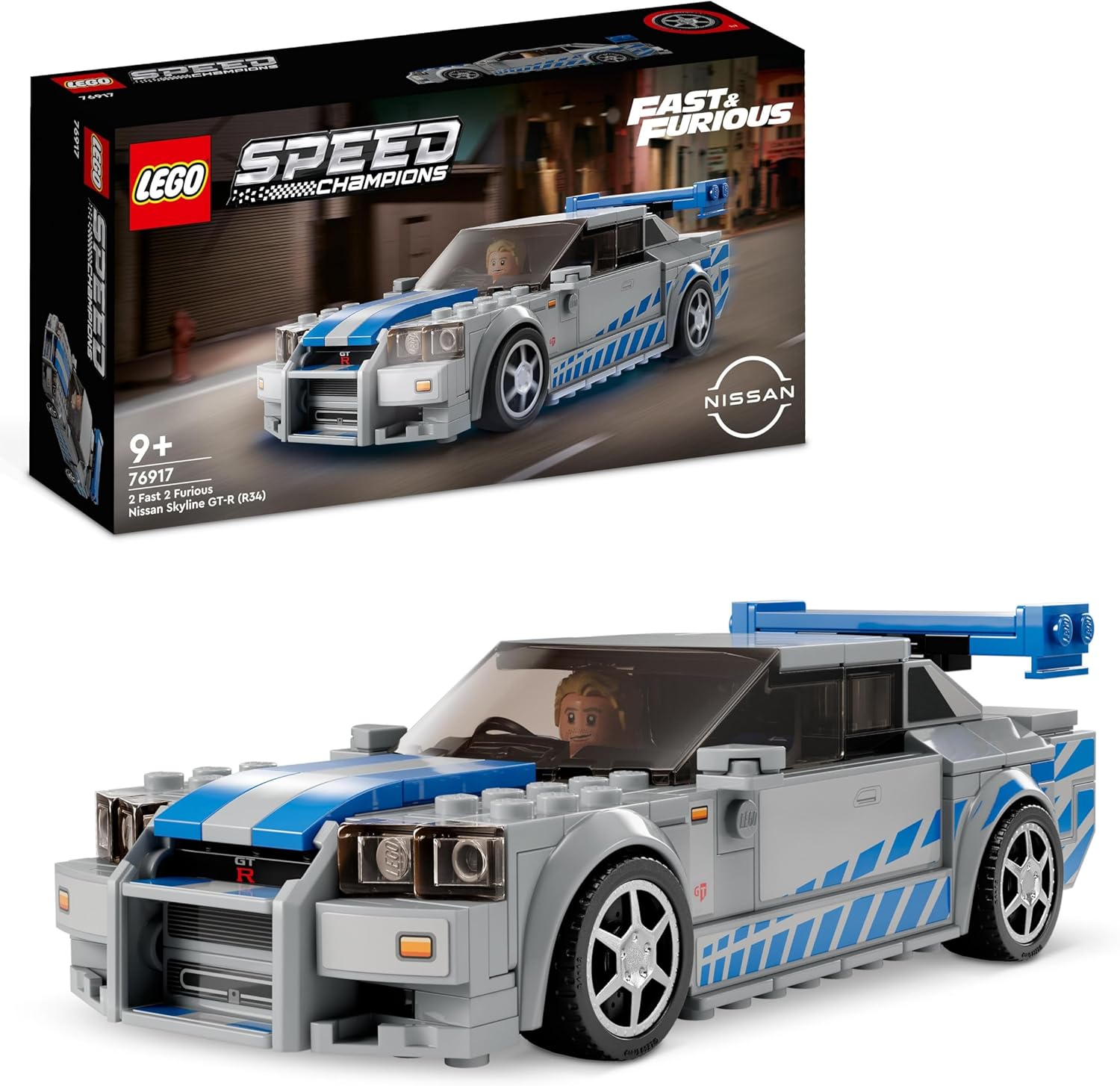 LEGO Speed Champions 2 Fast 2 Furious Nissan Skyline GT-R (R34) Set
