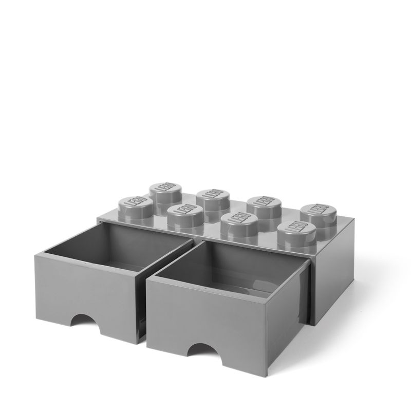 LEGO® 8-Stud Medium Stone Gray Storage Brick Drawer