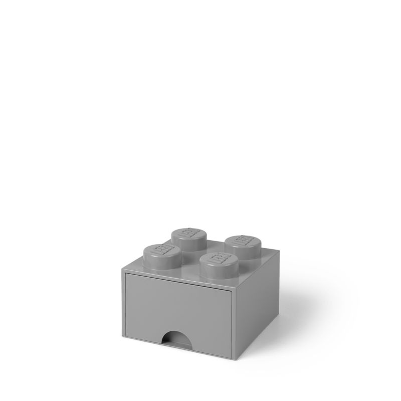 LEGO® 4-Stud Medium Stone Gray Storage Brick Drawer