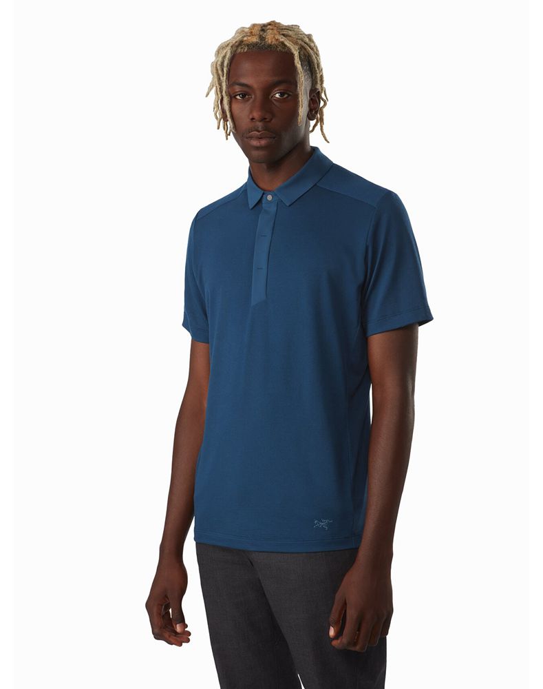 Arc'teryx A2B SS Polo Shirt Mens - Blue