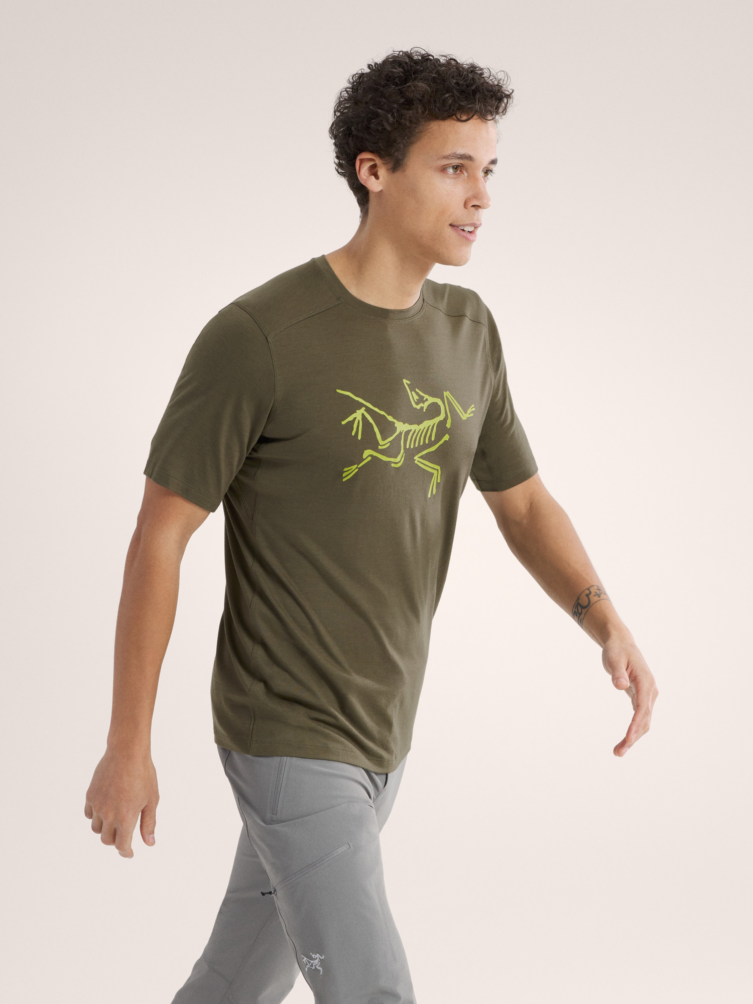 Ionia Merino Wool Logo Shirt SS Men's