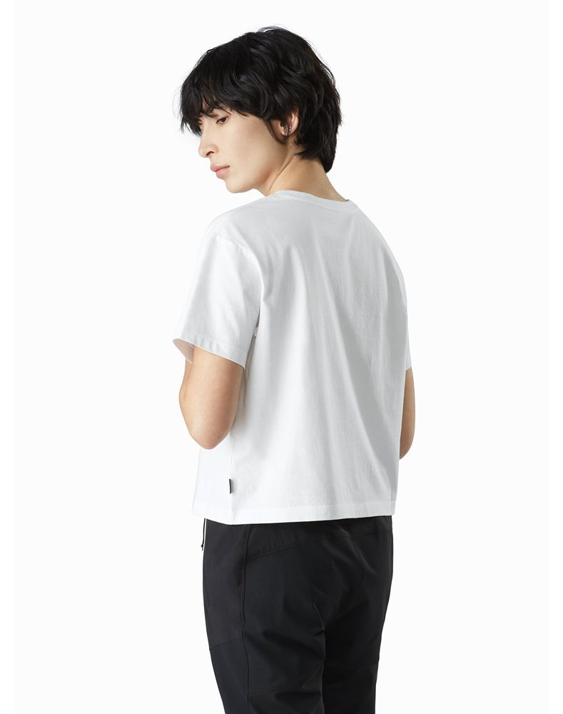 Arc'teryx Arc'postrophe Bird Crop T-Shirt Womens - White