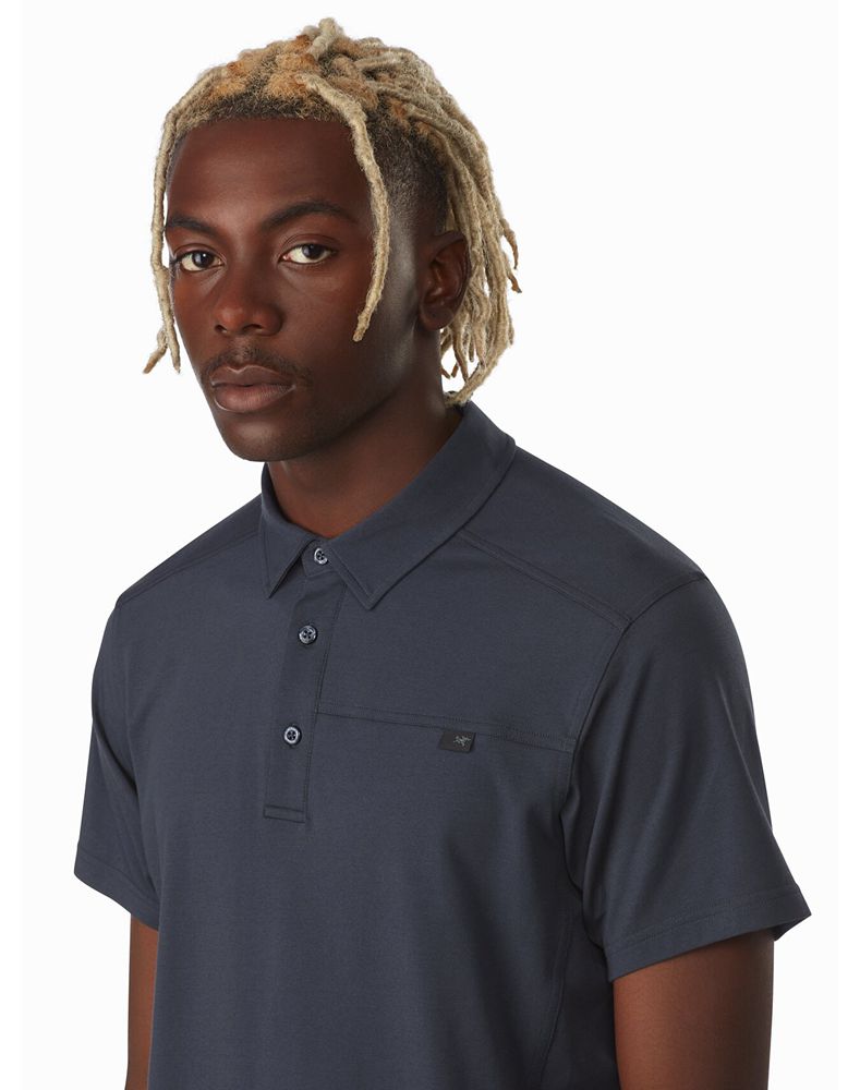 Arc'teryx Captive SS Polo Shirt Mens - Blue