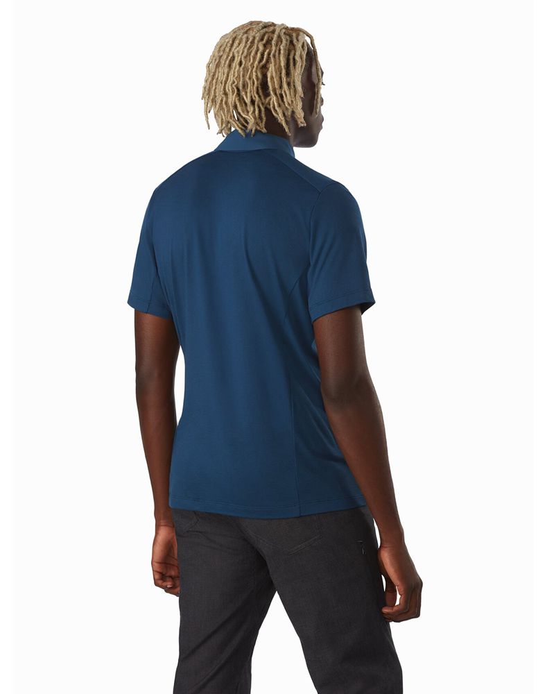 Arc'teryx A2B SS Polo Shirt Mens - Blue