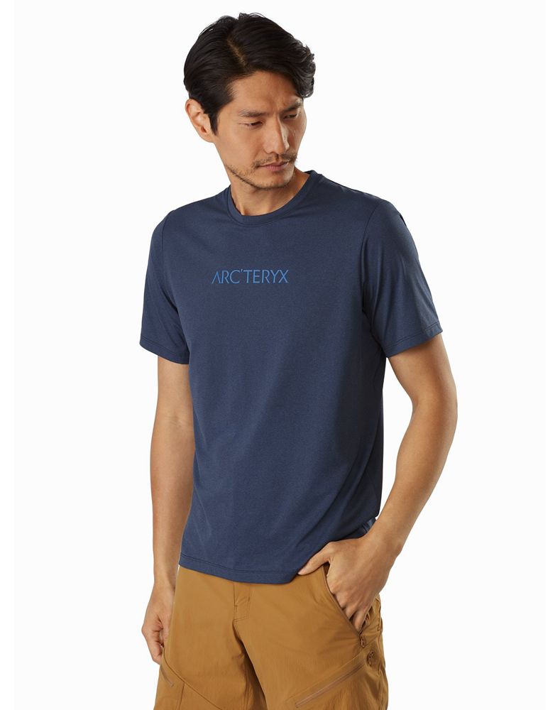 Arc'teryx Remige Word SS T-Shirt Mens - Blue