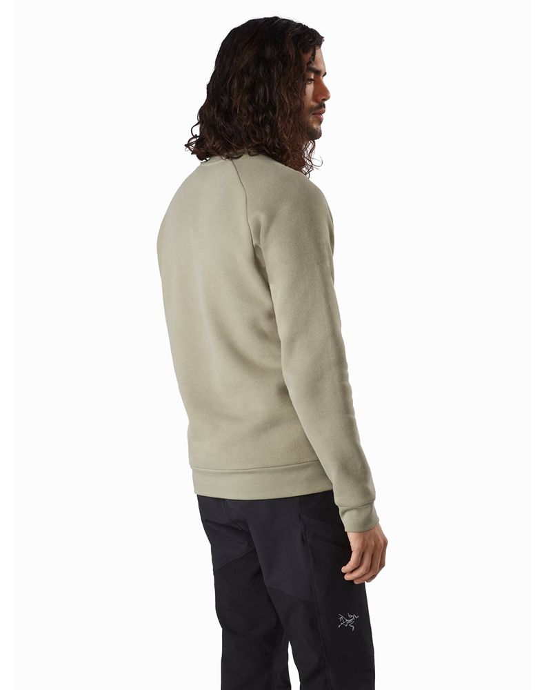 Arc'teryx Word Emblem Crew Neck Fleece Mens - Beige