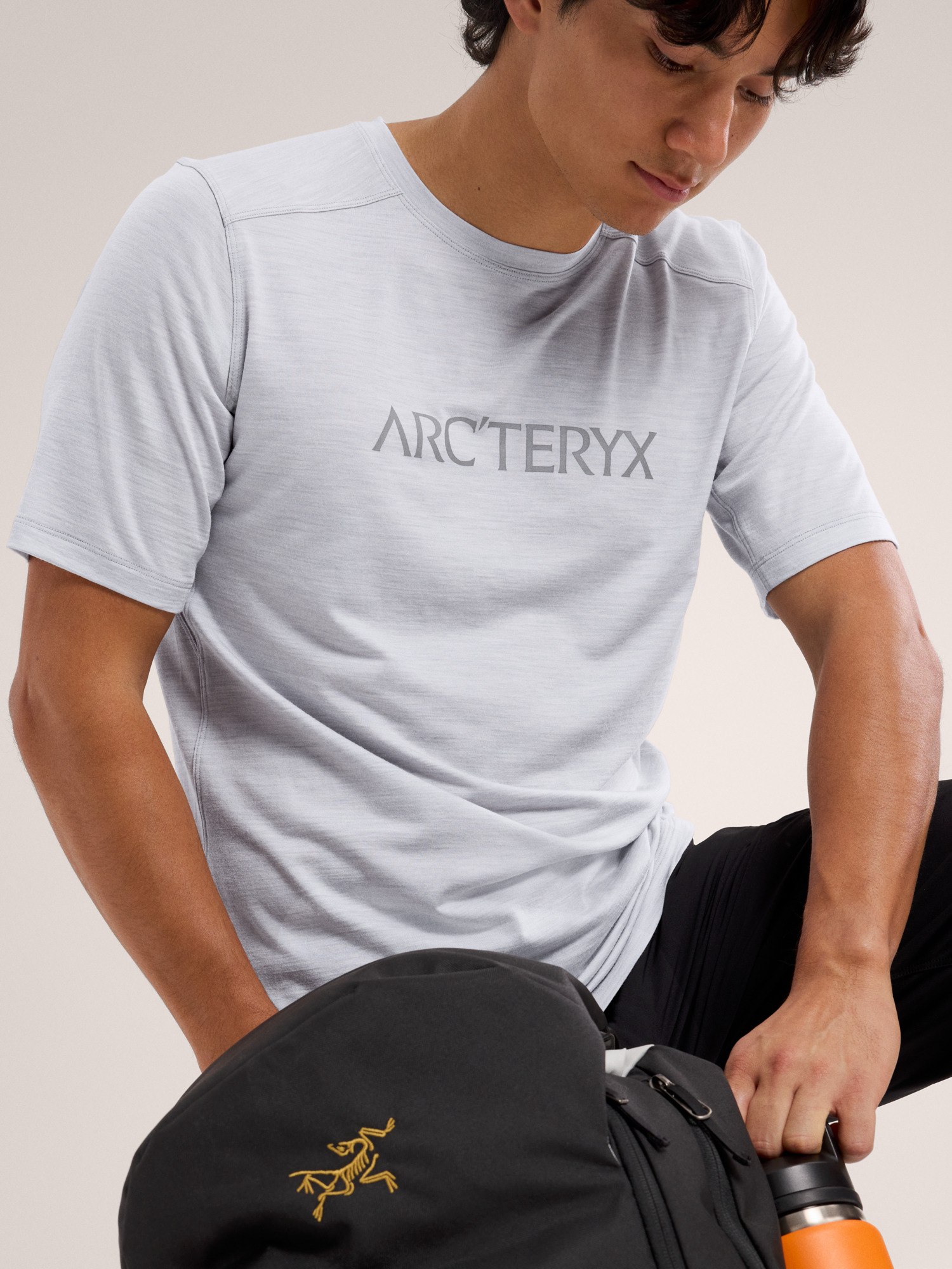 Ionia Merino Wool Arc'Word Logo Shirt SS Men's