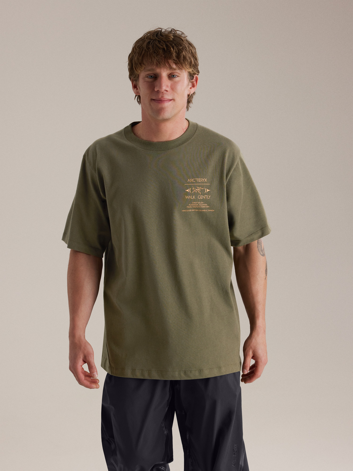 Walk Gently Cotton Cedar Bark Shirt SS Men's