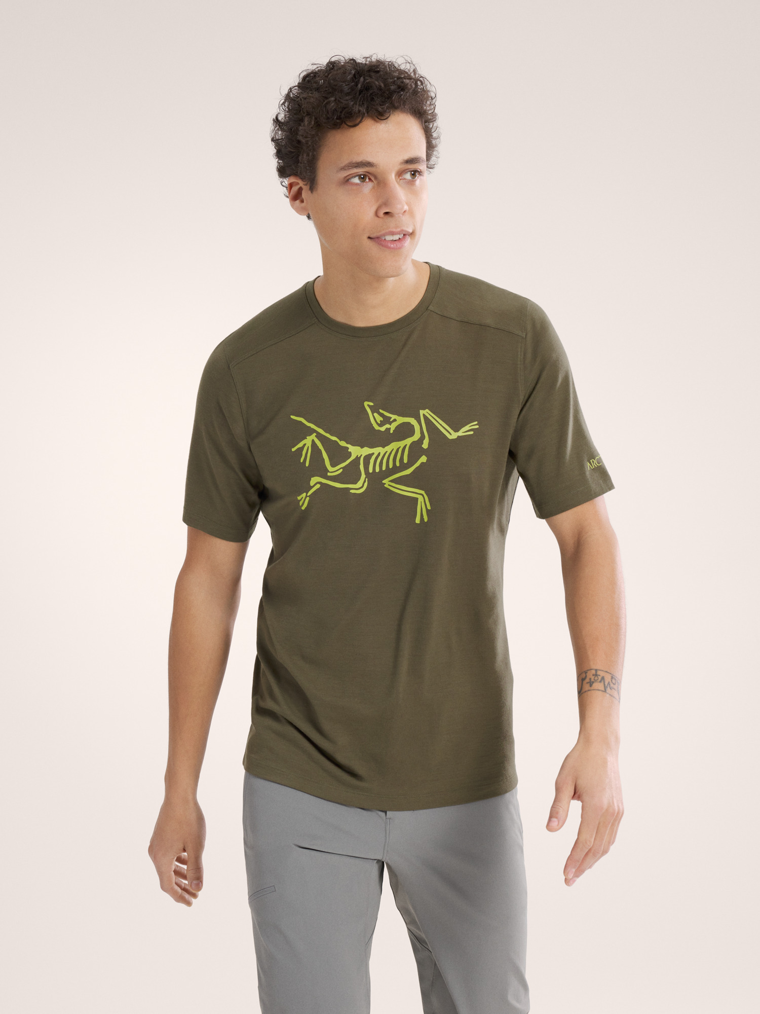 Ionia Merino Wool Logo Shirt SS Men's