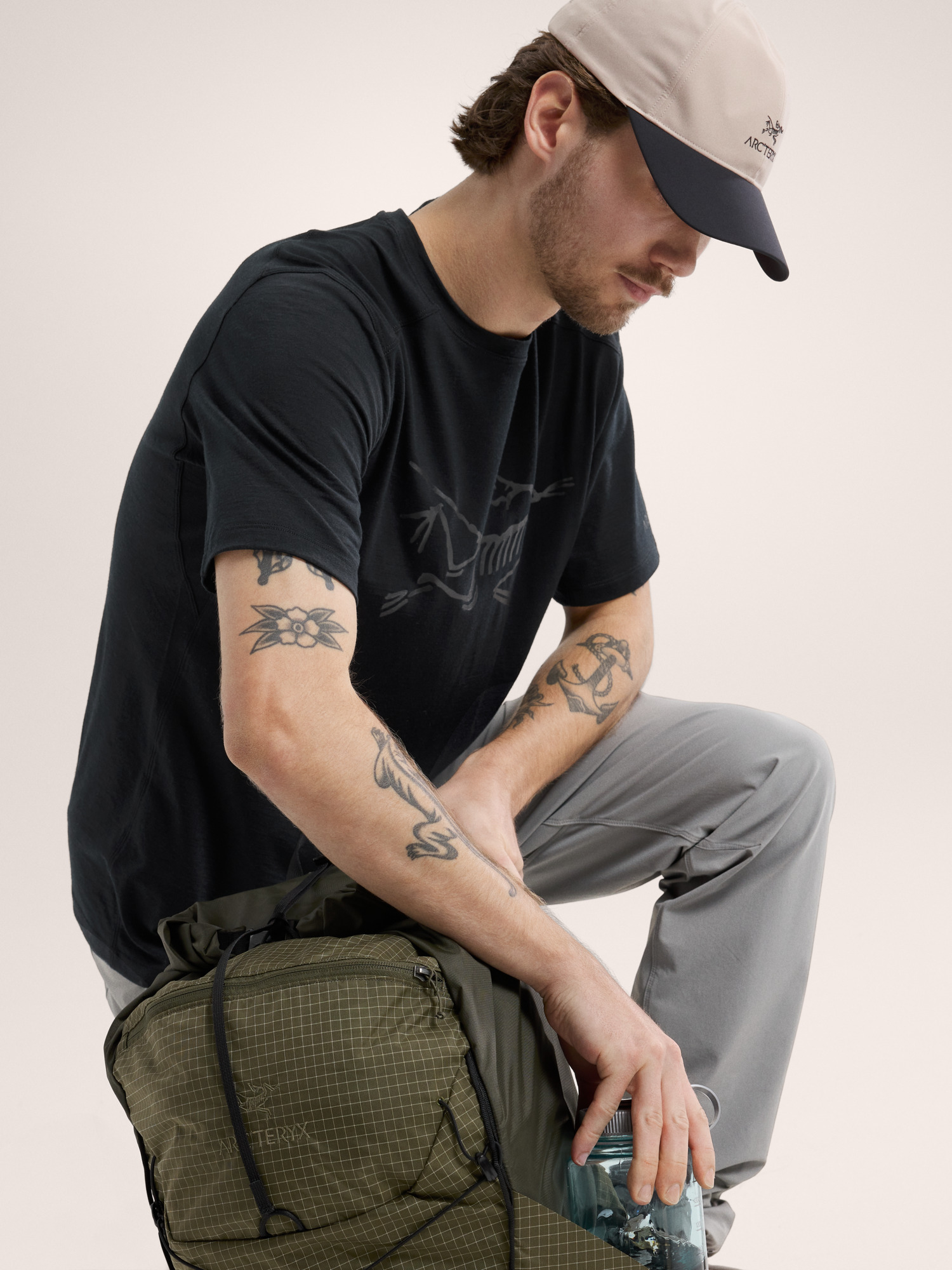 Ionia Merino Wool Logo Shirt SS Men's