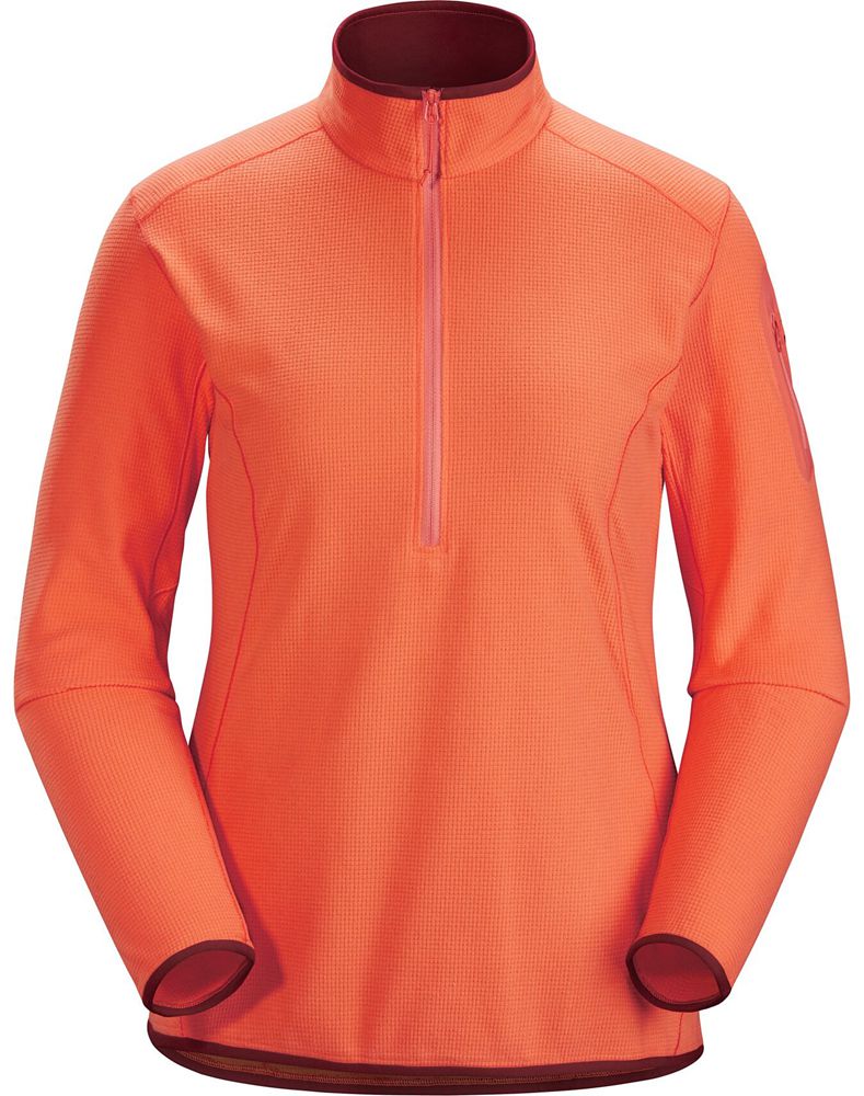 Arc'teryx Delta LT Zip Neck Pullover Womens - Orange