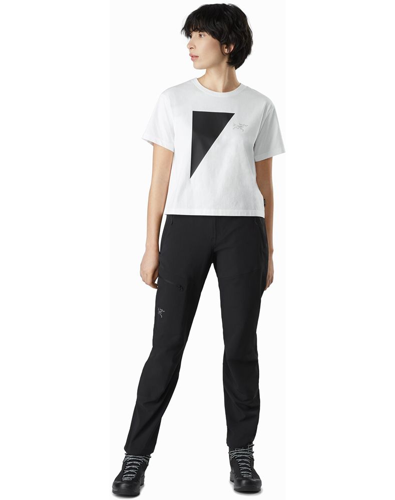 Arc'teryx Arc'postrophe Bird Crop T-Shirt Womens - White