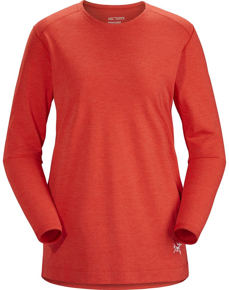 Arc'teryx Quadra Crew Neck LS T-Shirt Womens - Orange