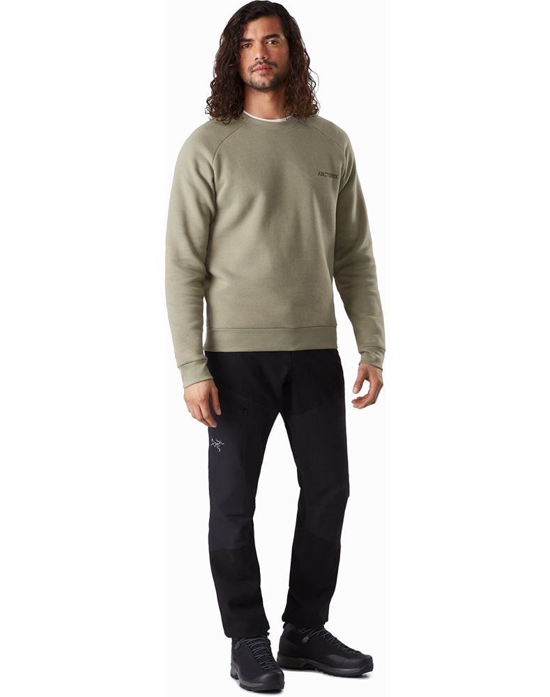 Arc'teryx Word Emblem Crew Neck Fleece Mens - Beige