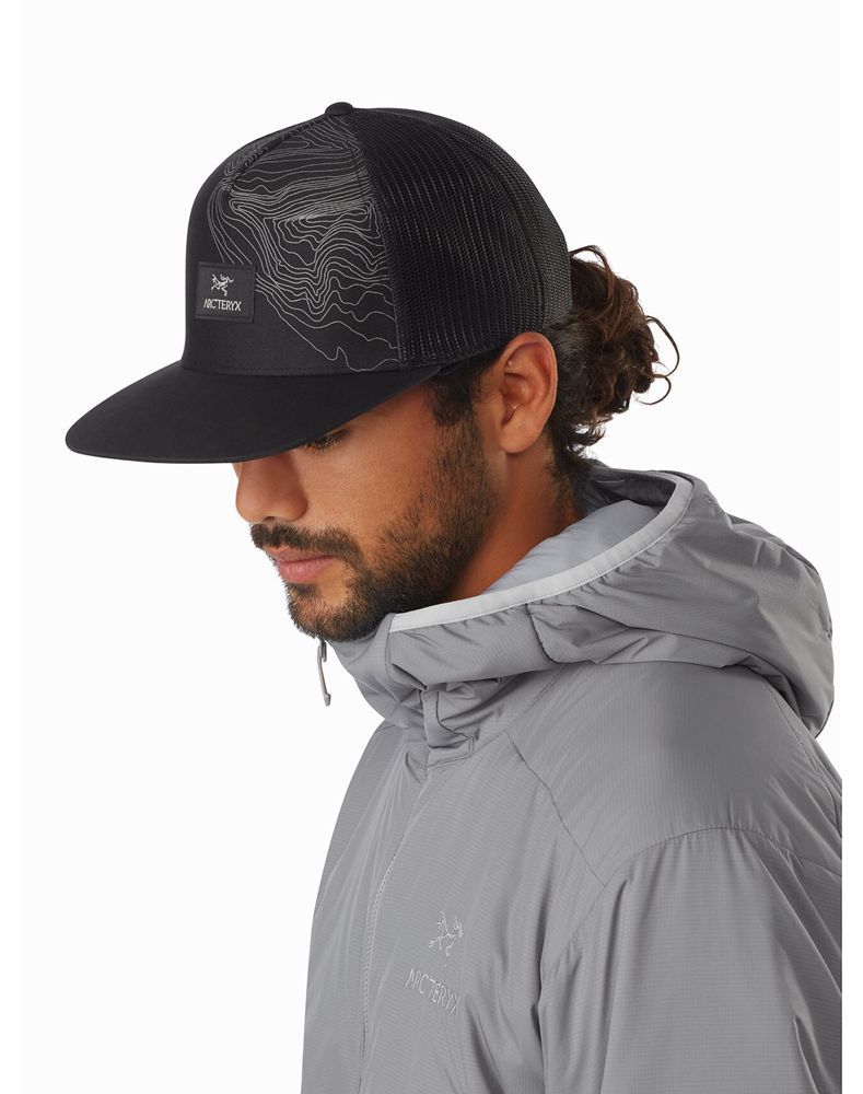 Arc'teryx Topographical Trucker Hat Mens - Black