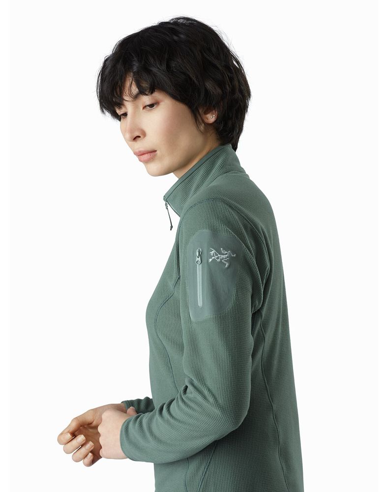 Arc'teryx Delta LT Zip Neck Pullover Womens - Green