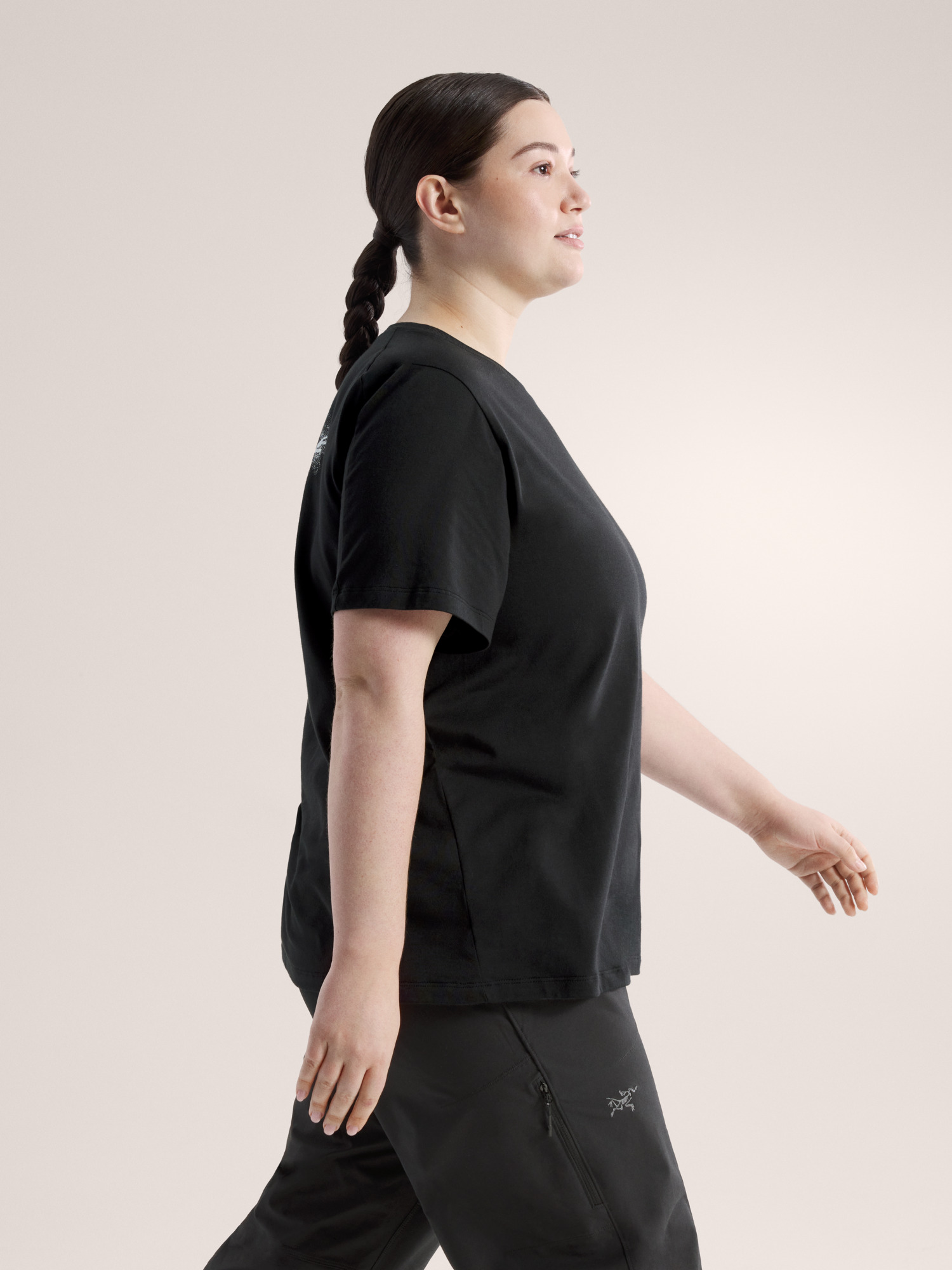 Kragg SL Cotton Blurred Bird Crew Shirt SS Women's