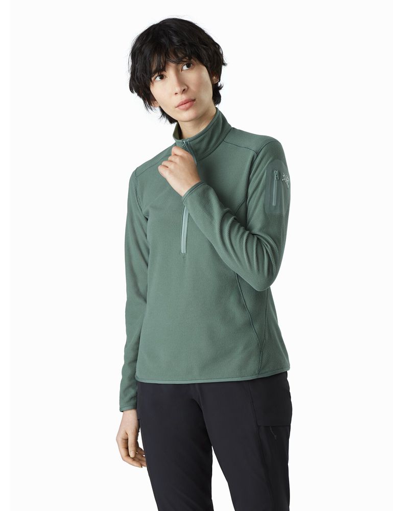 Arc'teryx Delta LT Zip Neck Pullover Womens - Green