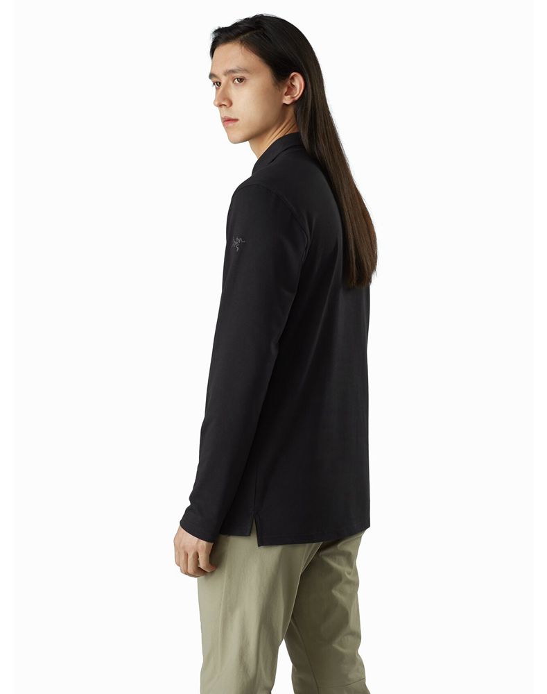 Arc'teryx Captive LS Polo Shirt Mens - Black