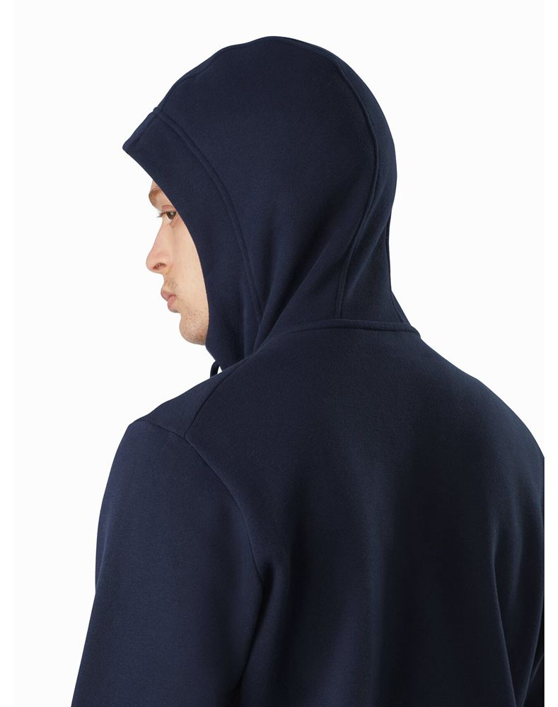 Arc'teryx Bird Emblem Full Zip Hoodie Mens - Blue