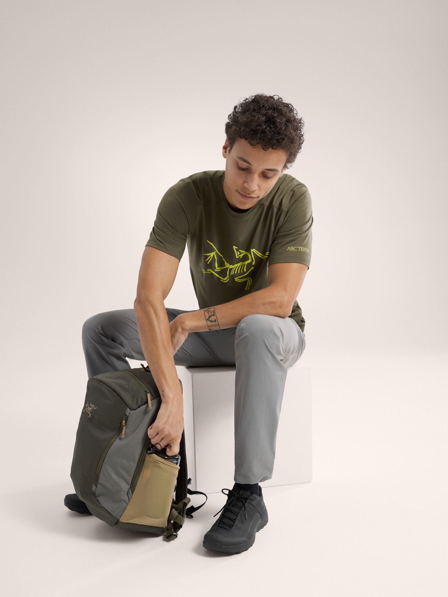 Ionia Merino Wool Logo Shirt SS Men's