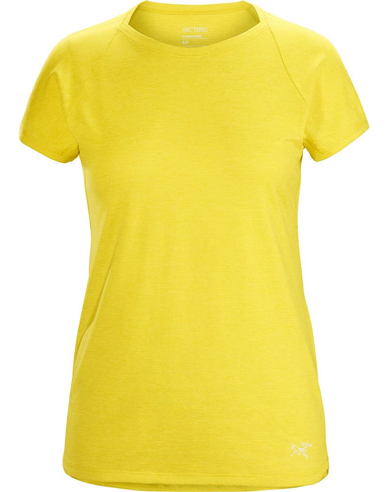 Arc'teryx Taema Crew Neck SS T-Shirt Womens - Yellow