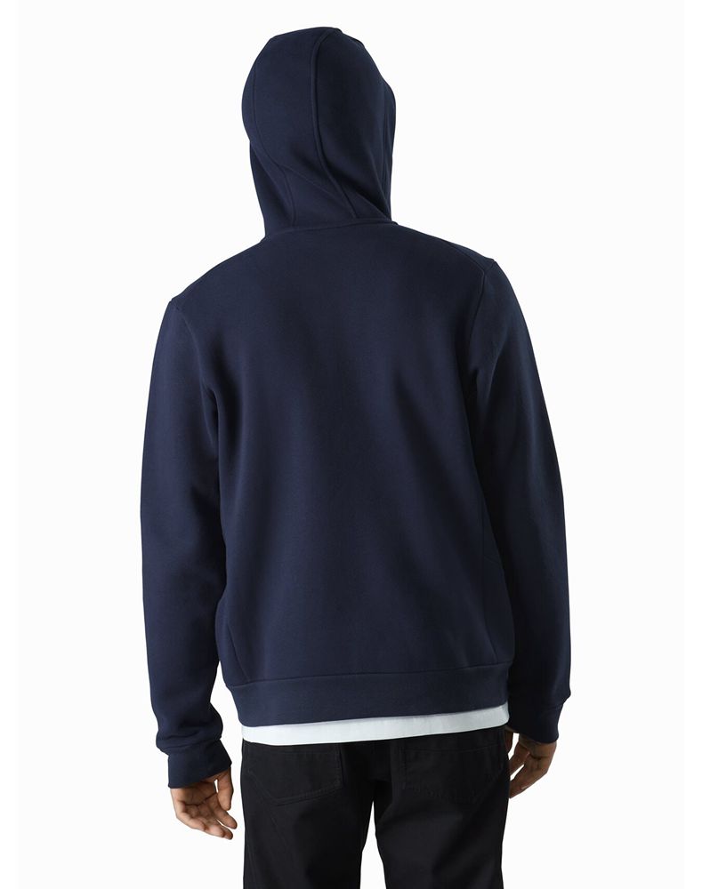 Arc'teryx Bird Emblem Full Zip Hoodie Mens - Blue