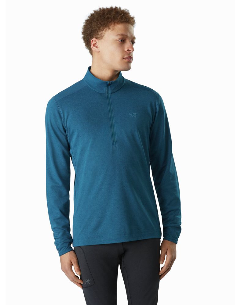 Arc'teryx Motus AR Zip Neck LS Fleece Mens - Blue