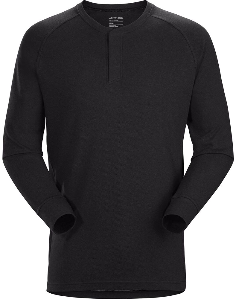 Arc'teryx Sirrus Henley LS T-Shirt Mens - Black