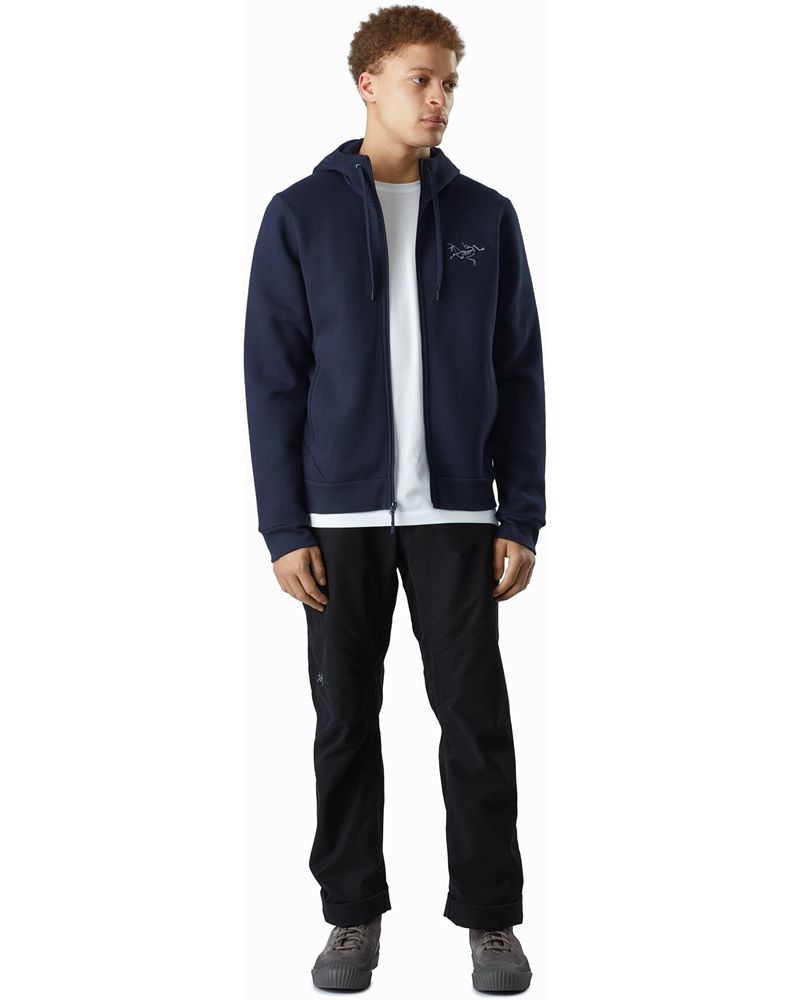 Arc'teryx Bird Emblem Full Zip Hoodie Mens - Blue