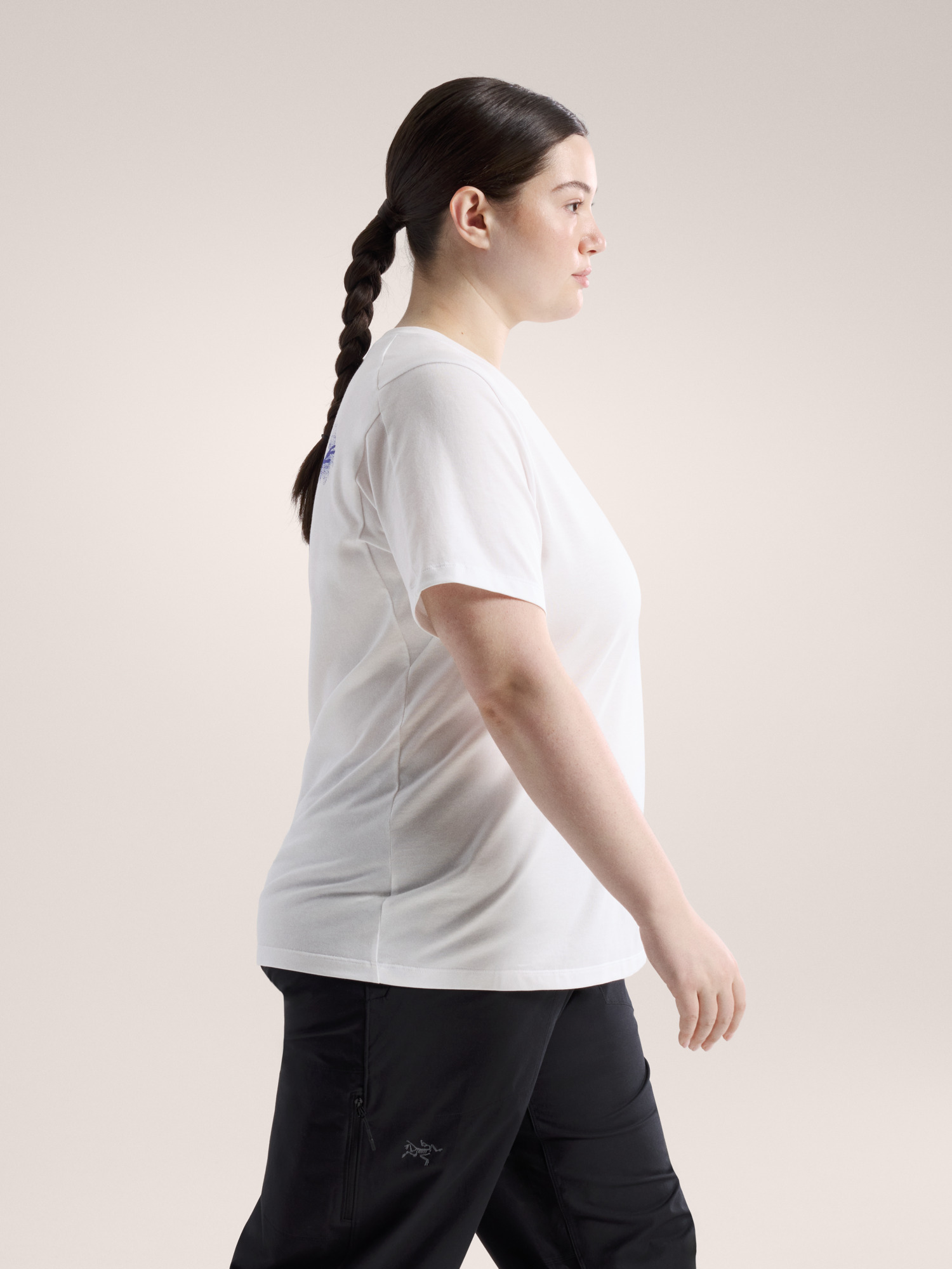 Kragg SL Cotton Blurred Bird Crew Shirt SS Women's