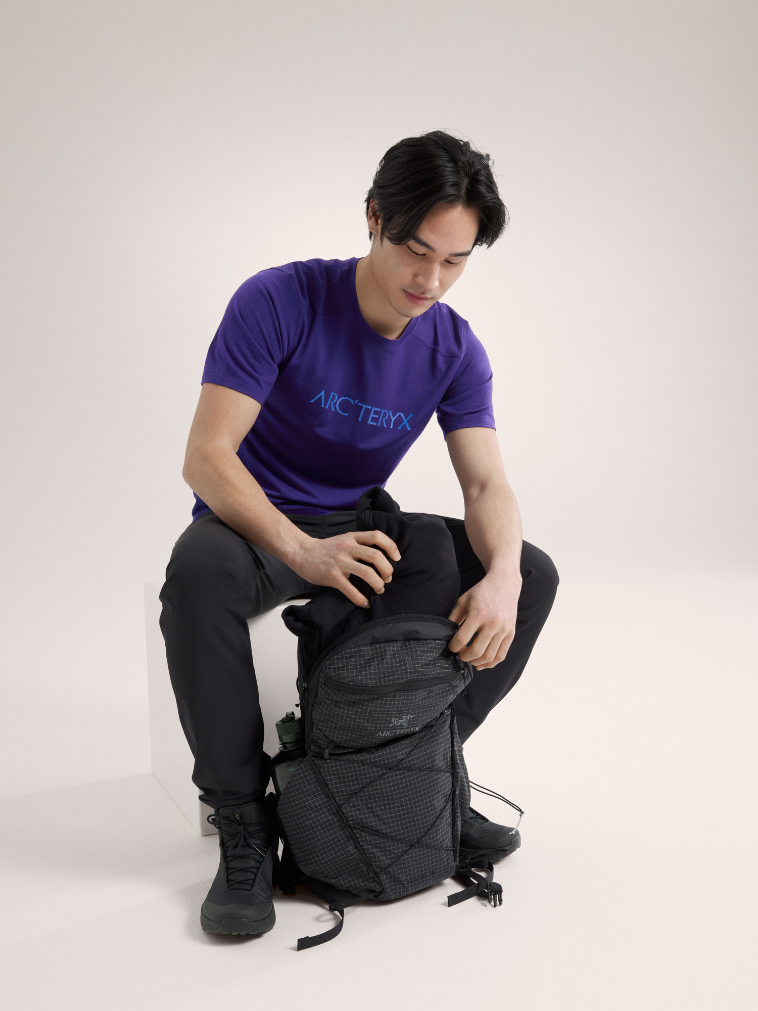 Ionia Merino Wool Arc'Word Logo Shirt SS Men's