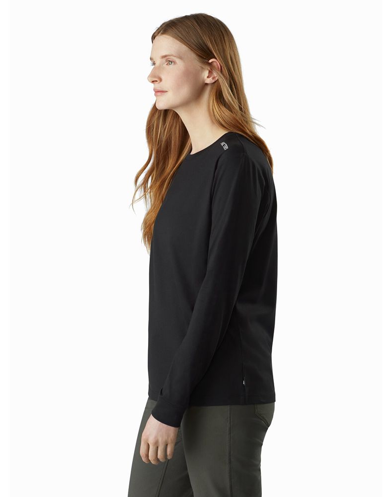 Arc'teryx Off Center LS T-Shirt Womens - Black