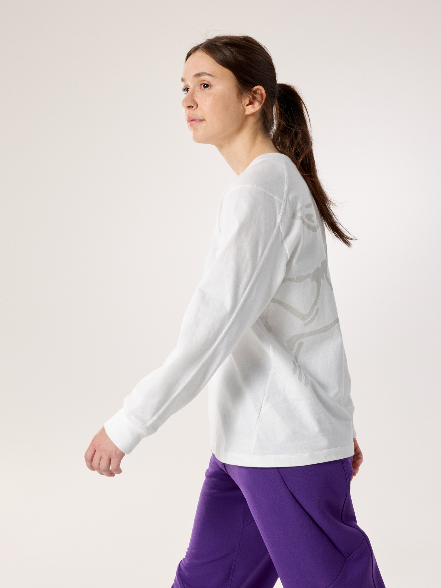 Kragg Cotton Bird Crew Neck Shirt LS Women's