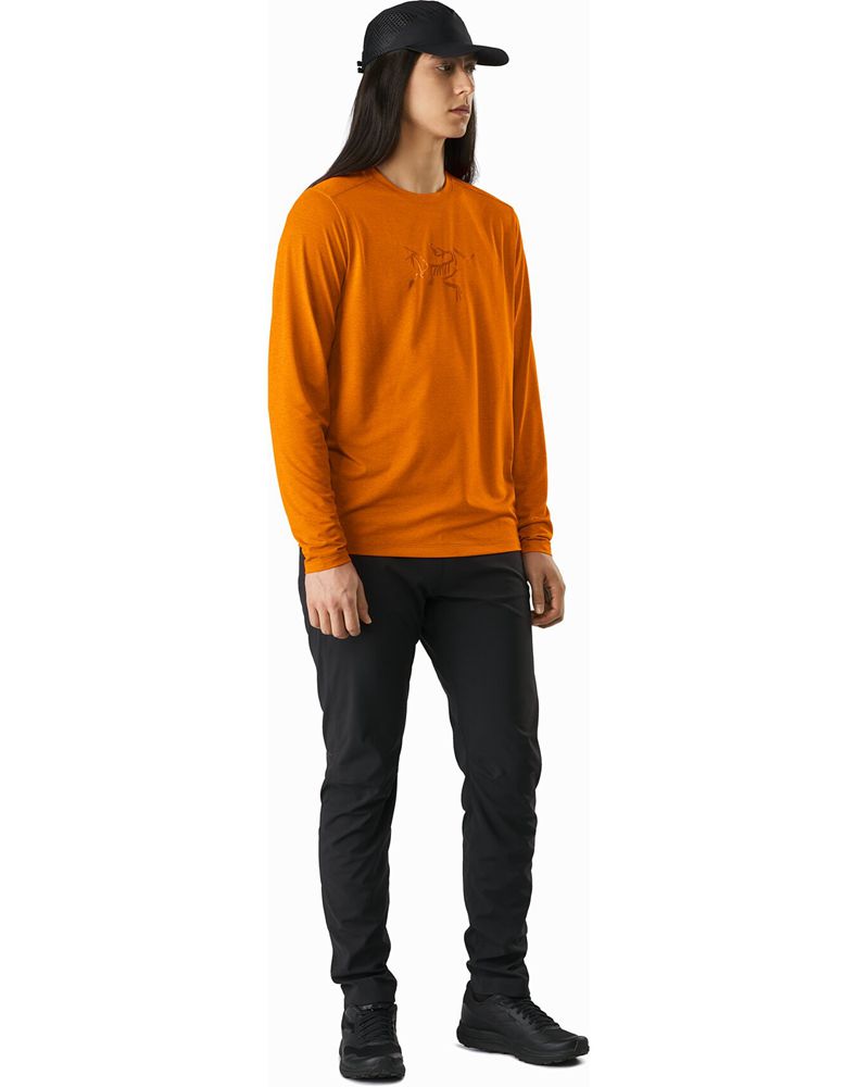 Arc'teryx Cormac Logo LS T-Shirt Mens - Orange