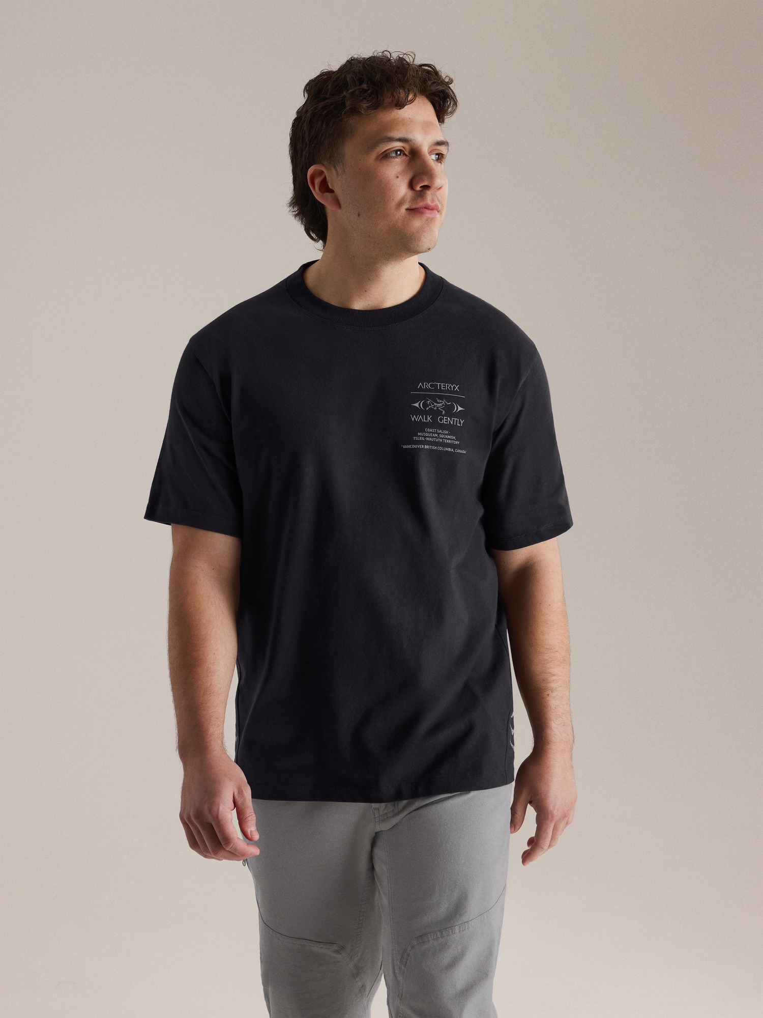 Walk Gently Cotton Salmon Skin Shirt SS Men's