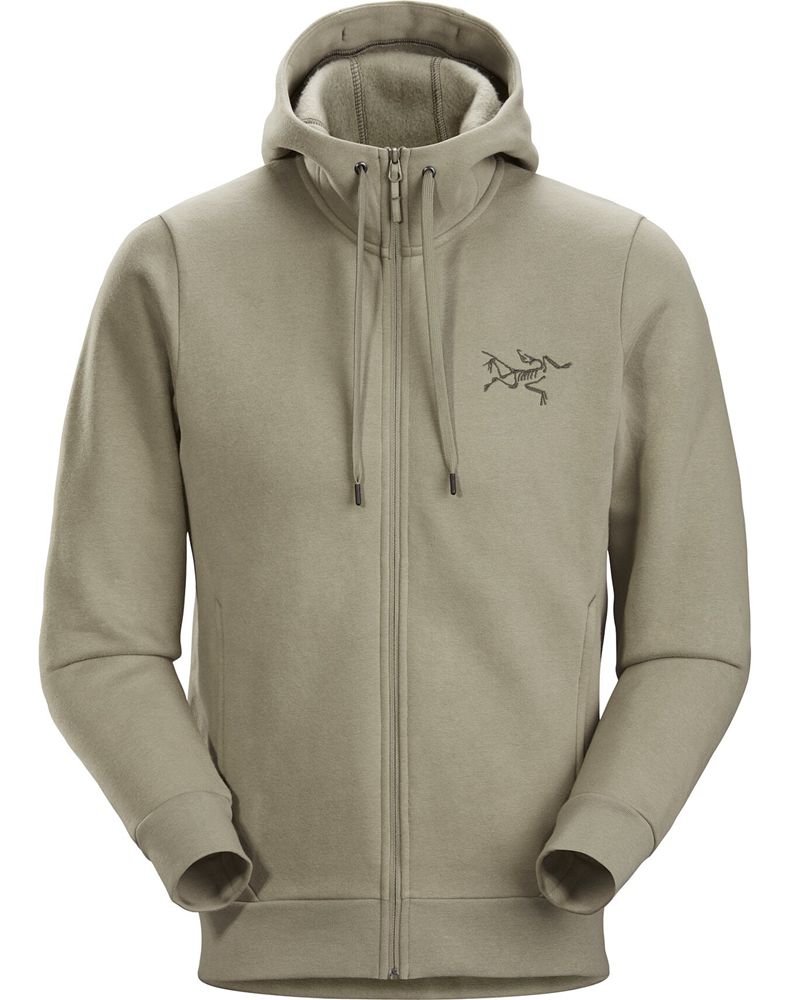 Arc'teryx Bird Emblem Full Zip Hoodie Mens - Beige
