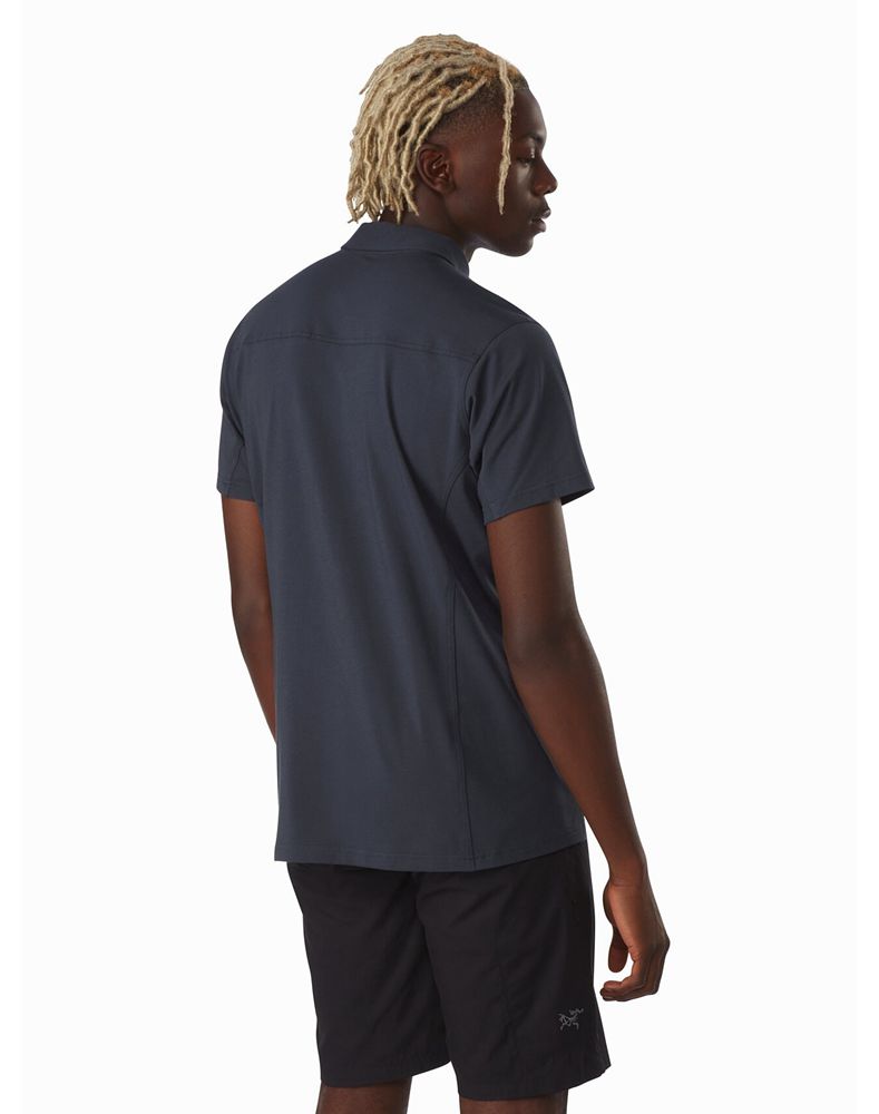 Arc'teryx Captive SS Polo Shirt Mens - Blue