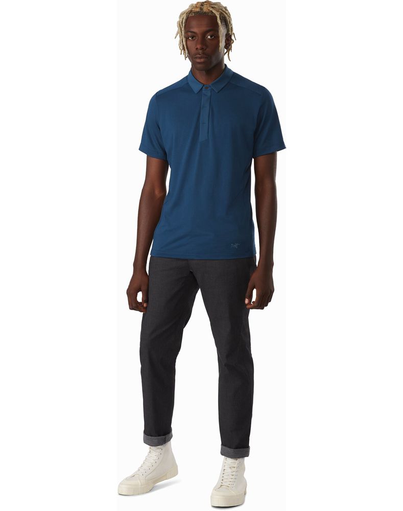 Arc'teryx A2B SS Polo Shirt Mens - Blue