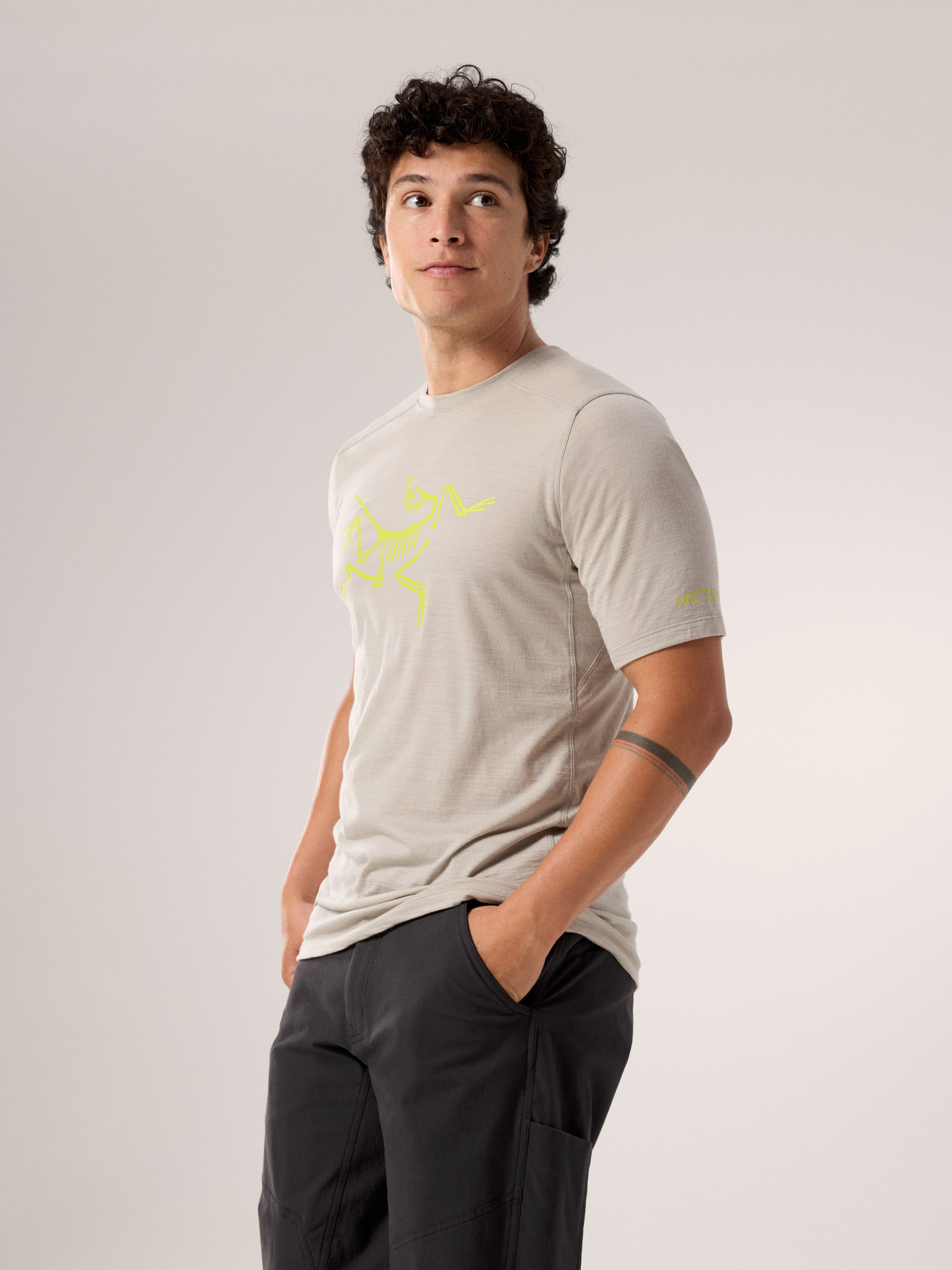 Ionia Merino Wool Logo Shirt SS Men's